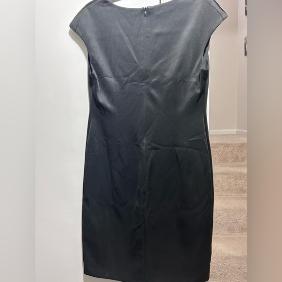 Black midi dress with silver threading - Picture 2 of 4